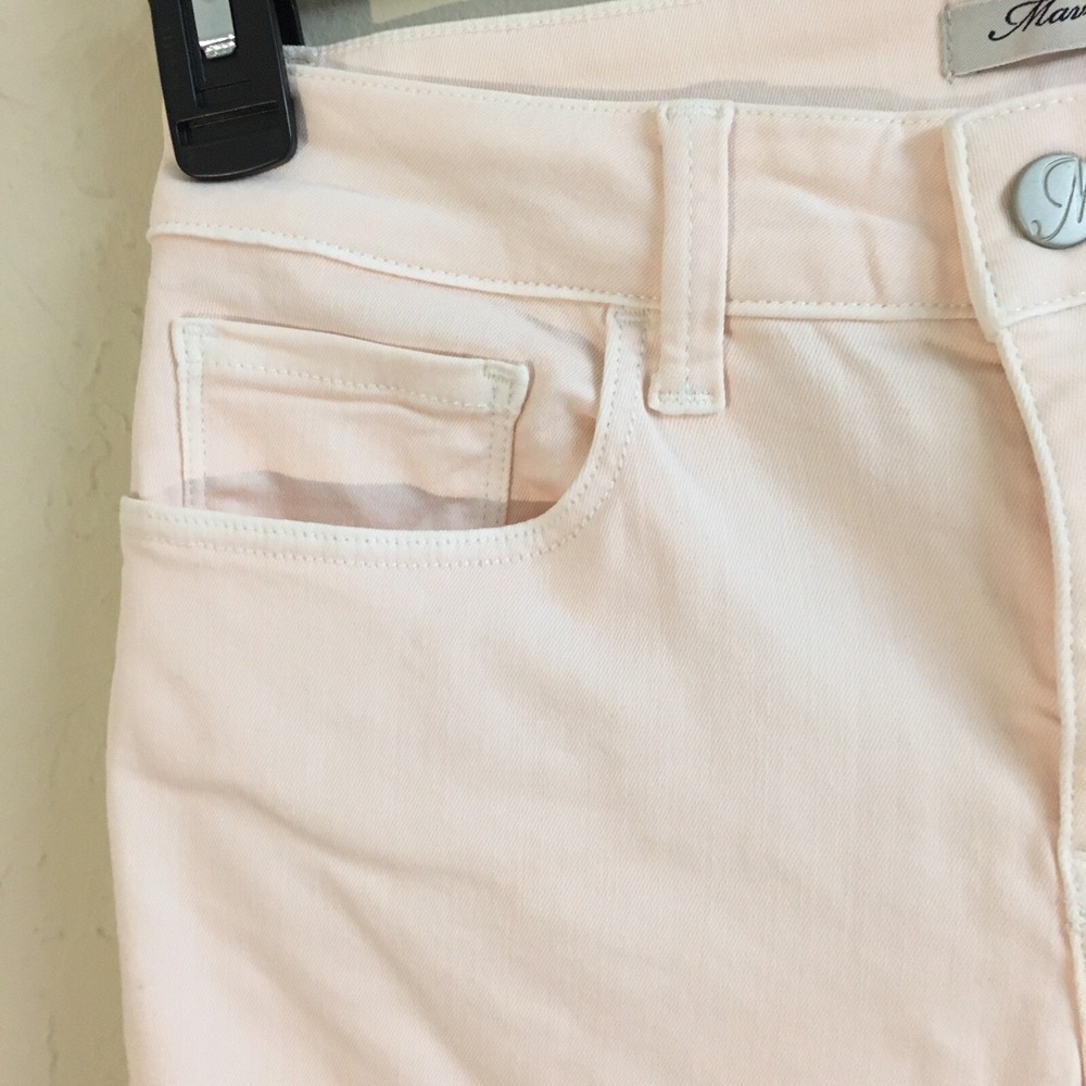 NEW Mavi Jeans 27 Pink Adriana Ankle Mid Rise Super Skinny Stretch Denim - Picture 3 of 15